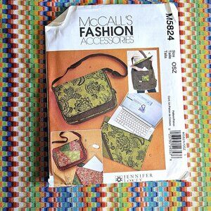 UNCUT Sewing Pattern McCall's 5824 Laptop Bags
